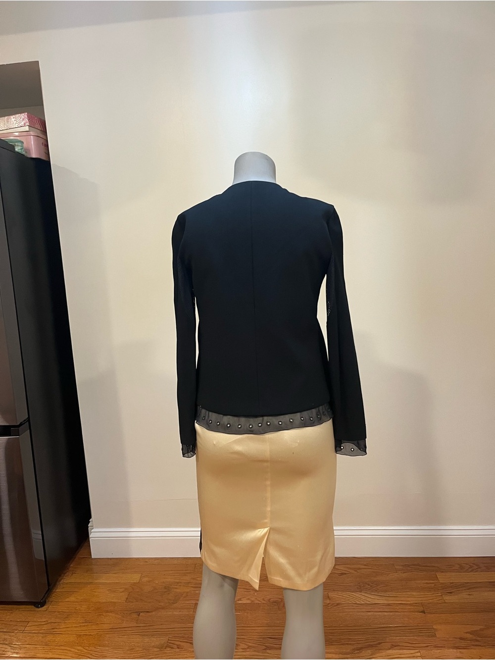 Vintage Prada Runway Silk Jacket Eyelet Trim - Picture 4 of 15